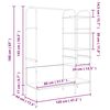vidaXL Clothes Rack Brown 47.24 x 17.32 x 62.99 in Engineered Wood