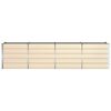 vidaXL Planter Ivory 240 x 80 x 75 cm Steel