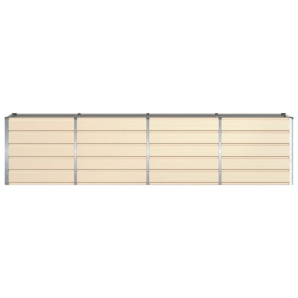 vidaXL Planter Ivory 240 x 80 x 75 cm Steel