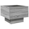 vidaXL Bedside Table Grey Sonoma Engineered Wood, Glass Medium