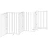 vidaXL Dog Gate Set of 6 White Solid fir wood Foldable, 6 panels