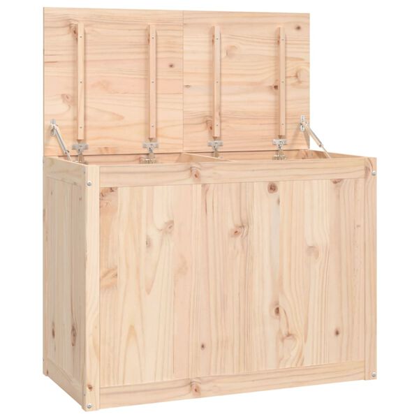 vidaXL Laundry Box 34.8x17.3x26.0" Solid Wood Pine