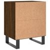 vidaXL Bedside Cabinet Brown Oak Engineered wood 15.7x11.8x19.7 in