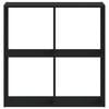 vidaXL Bookcase Black Engineered Wood Medium Bookcase Rectangular