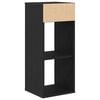 vidaXL Book Cabinet Black Engineered wood Medium Book Cabinet