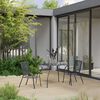 vidaXL Dining Set Anthracite Steel with e-coated and powder-coated finish
