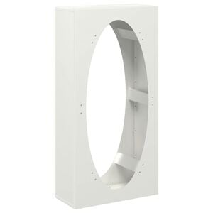 vidaXL Firewood Rack White 19.7x9.1x39.4" Cold-rolled steel