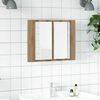 vidaXL LED Mirror Cabinet Artisan Oak Engineered wood, glass