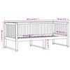 vidaXL Day Bed White Solid pine wood Twin Day Bed Rectangular Modern