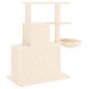 vidaXL Cat Tree Cream Engineered wood, Plush, Sisal Medium Modern