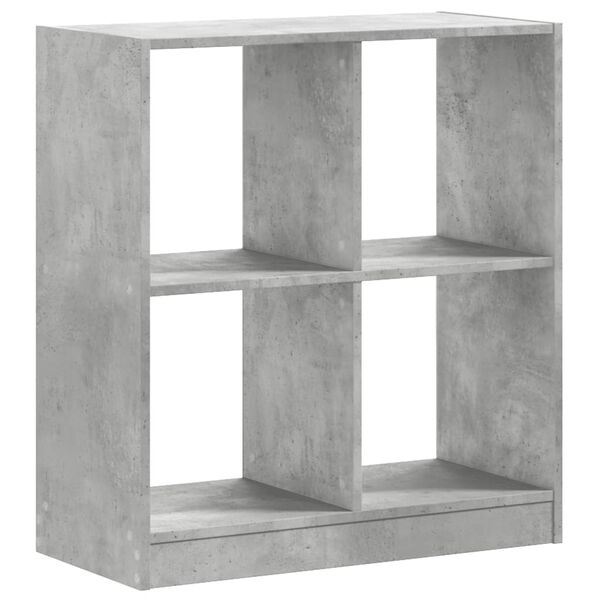 vidaXL Bookcase Concrete grey Engineered wood 27.0x12.6x29.5 in Bookcase