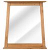 vidaXL Mirror Brown Solid pinewood Medium Wall mounting