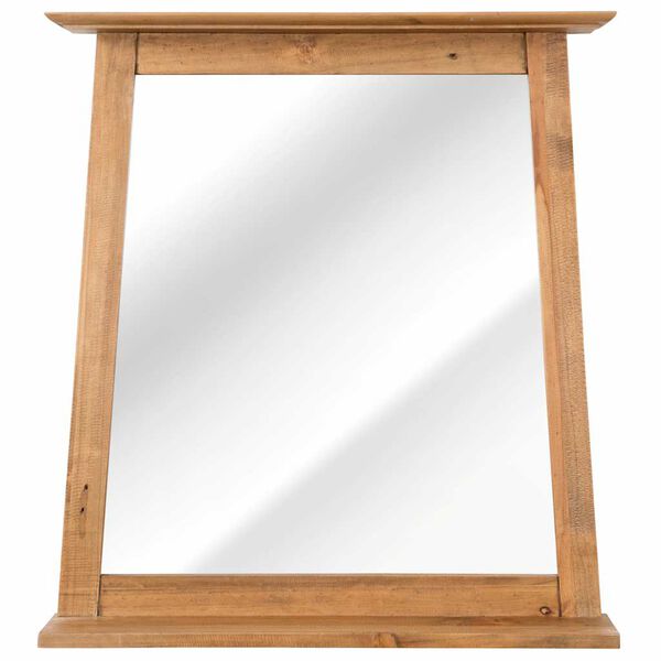 vidaXL Mirror Brown Solid pinewood Medium Wall mounting