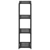 vidaXL Storage Shelf Black Poly Rattan 11.8x11.8x47.2 in Storage Shelf