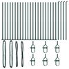 vidaXL Fence Post Other 26 pcs Grey 1.26 x 1.26 x 34.84 in Steel
