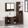 vidaXL Bathroom Furniture Set Brown Oak Engineered Wood, Metal Standard