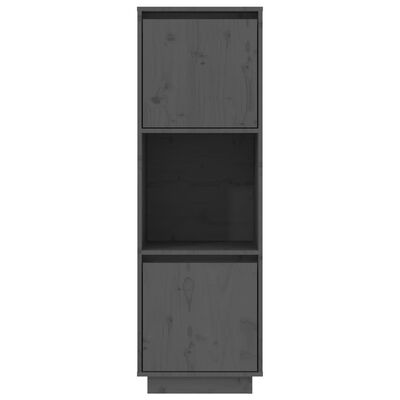 vidaXL Highboard Gray 15"x13.8"x46.1" Solid Wood Pine