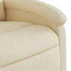 vidaXL Recliner Chair Cream Fabric (100% polyester), metal, plywood Medium