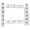 vidaXL 6 Piece TV Stand Set White Engineered Wood