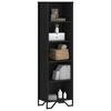 vidaXL Bookcase Black Engineered wood and metal Bookcase Rectangular