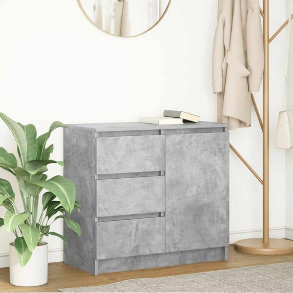 vidaXL Sideboard Concrete Grey Engineered Wood Medium Storage