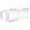 vidaXL TV Stand with LED Lights White 39.4"x11.8"x11.8"