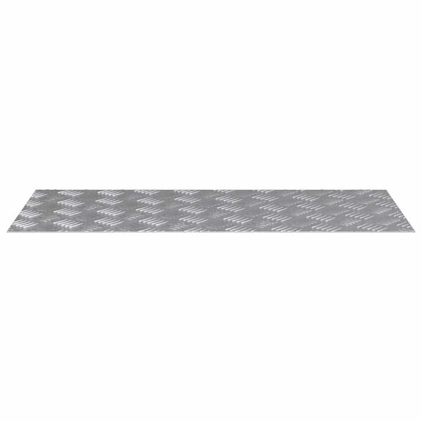 vidaXL Stair Tread Rectangular 4 pcs Silver 35.43 x 15.75 in Aluminium