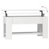 vidaXL Coffee Table White Engineered wood Adjustable Armrests