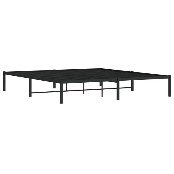 vidaXL Metal Bed Frame without Mattress Black 72"x83.9"