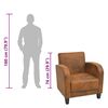 vidaXL Couch Brown Pinewood, Plywood, Foam, Suede upholstery Standard