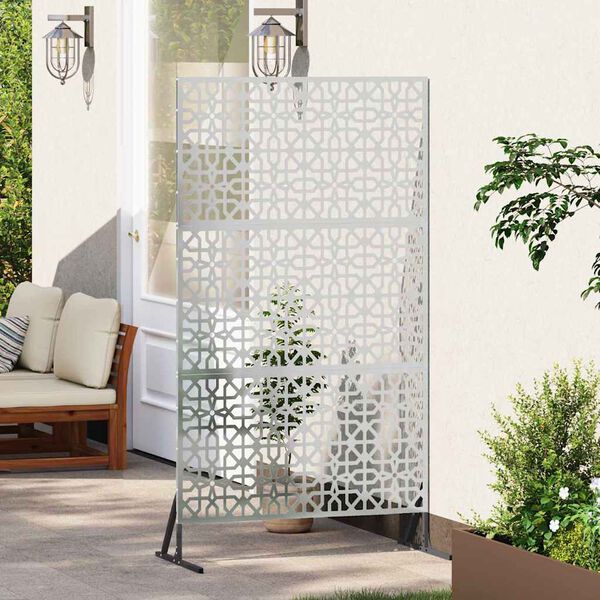 vidaXL Privacy Screen Grey 39.37 x 19.69 x 70.87 in Steel