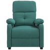 vidaXL Massage Recliner Dark Green Fabric