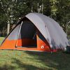 vidaXL Camping Tent Grey and Orange 125.98 x 108.27 x 74.80 in Taffeta
