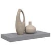 vidaXL Wall Shelf Grey Honeycomb MDF, Metal 19.7 x 9.1 x 1.5 in