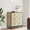 vidaXL Sideboard Sonoma oak Engineered wood, metal Medium Sideboard