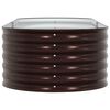 vidaXL Garden Raised Bed Brown 94.5" x 31.5" x 17.3" Steel