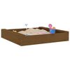 vidaXL Sandbox Honey brown Solid pine wood Medium Collapsible Sandbox