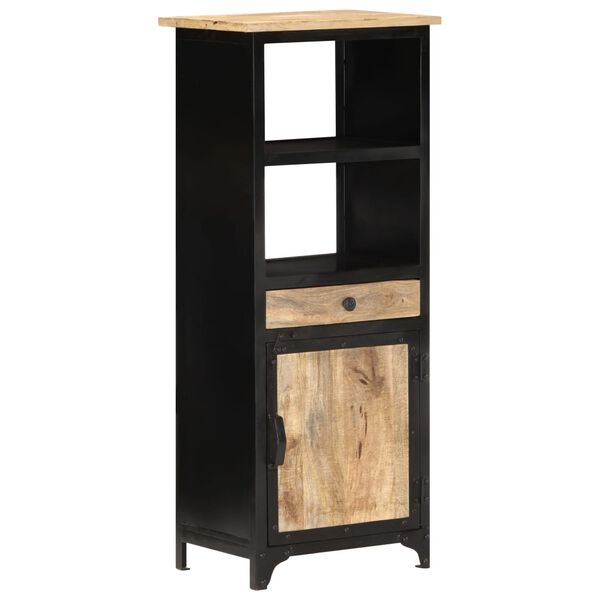 vidaXL Highboard Black and brown Solid mango wood Highboard Rectangular