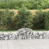vidaXL Gabion Basket Set of 8 Silver Galvanized Iron Medium