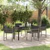 vidaXL Garden Dining Set 5 pcs Gray poly rattan