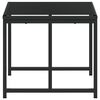 vidaXL Garden Stool Black PE rattan, powder-coated steel
