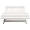 vidaXL Sun Lounger White Solid pine wood 80.7 in long, 23.6 in wide