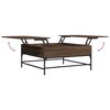 vidaXL Coffee Table Brown Oak Engineered Wood, Metal Medium