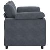 vidaXL Loveseat Sofa Dark Grey Velvet, Plywood, Steel Medium Comfy