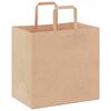vidaXL Paper Bags 250 pcs with Handles Brown 26x17x25 cm