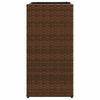 vidaXL Garden Planter Set of 2 Brown Powder-coated steel, PE rattan