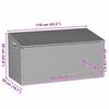 vidaXL Garden Storage Box Light Grey PE Rattan Garden Storage Box
