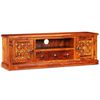 vidaXL TV Stand Natural Acacia Solid Acacia wood, Copper