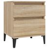 vidaXL Bedside Cabinet Set of 2 Sonoma Oak Engineered wood