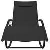 vidaXL Sun Lounger Black Powder-coated steel, textilene Standard